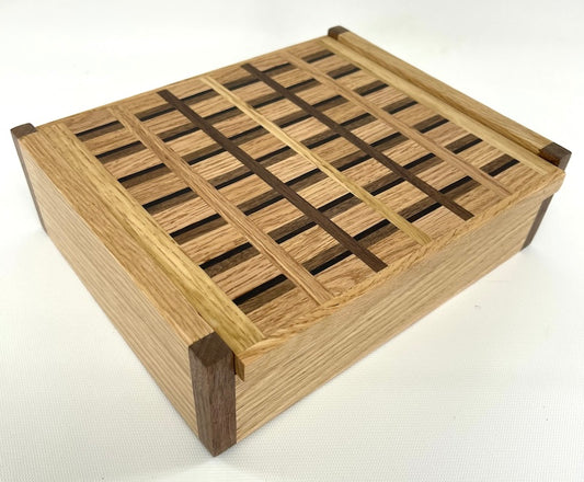 Available now Custom Oak and Black Walnut box