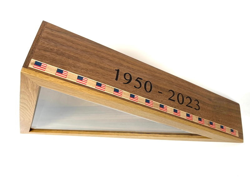 Available now Wooden Flag Display case - TreeToBox