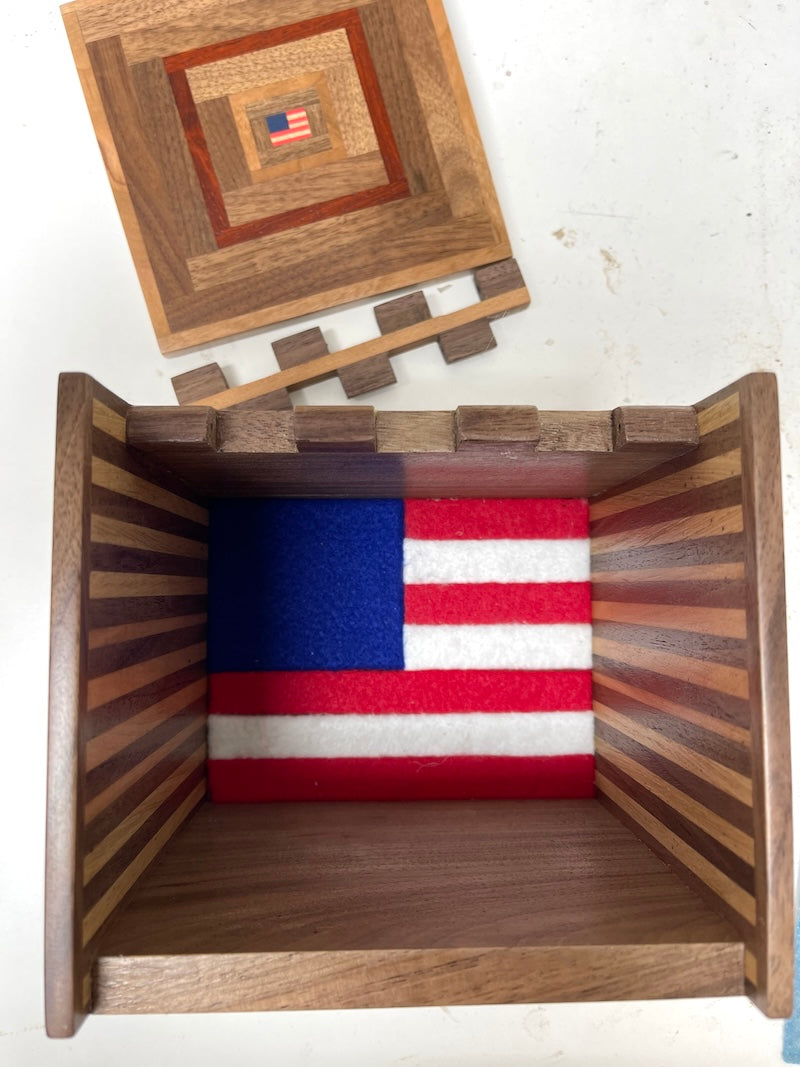 Available Now Wooden Flag box - TreeToBox