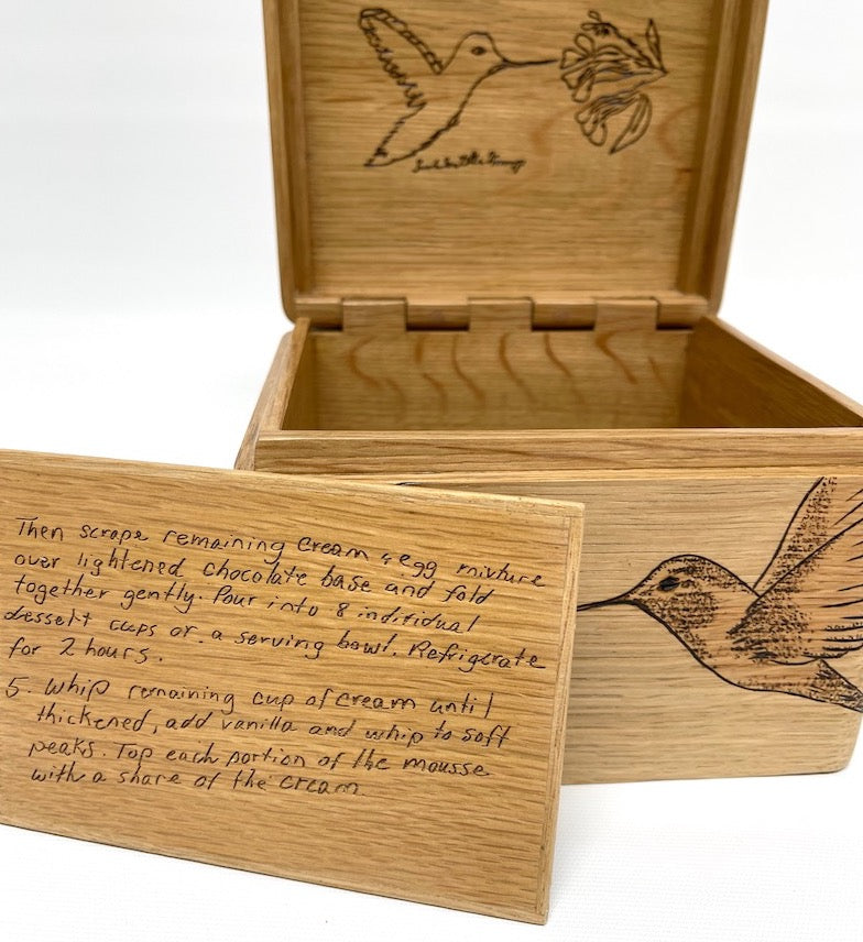 Heirloom wooden Recipe box (Base price shown) - TreeToBox