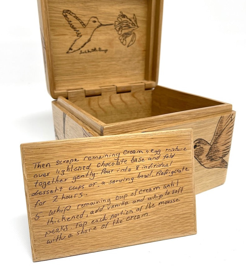 Heirloom wooden Recipe box (Base price shown) - TreeToBox