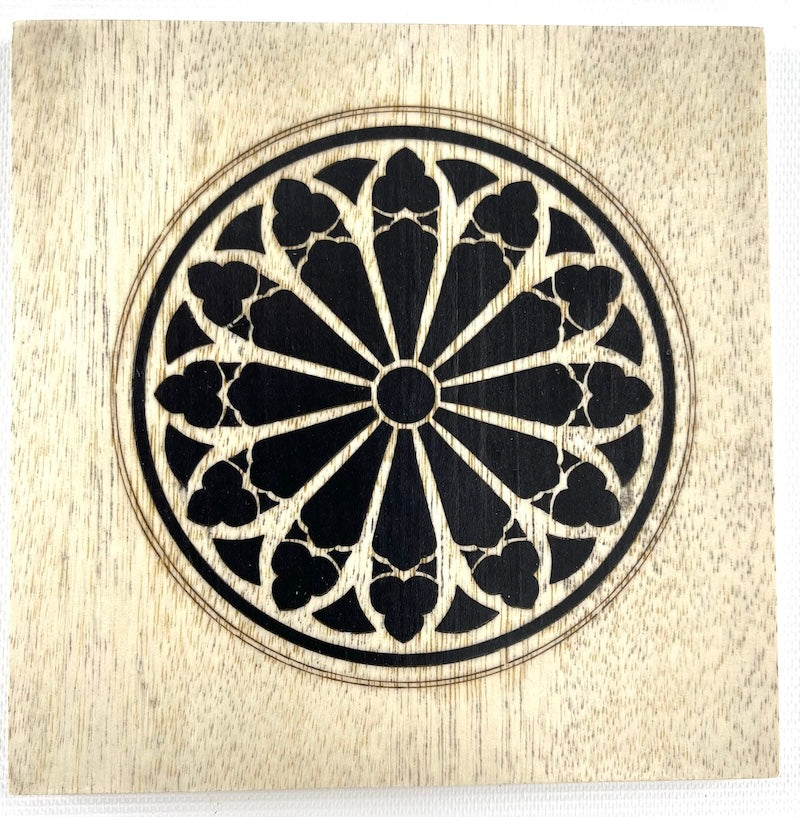 Available now White Notre Dame like window decoration - TreeToBox