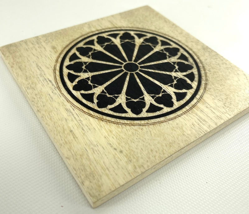 Available now White Notre Dame like window decoration - TreeToBox