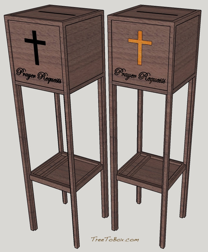 Wooden Prayer box with stand - TreeToBox