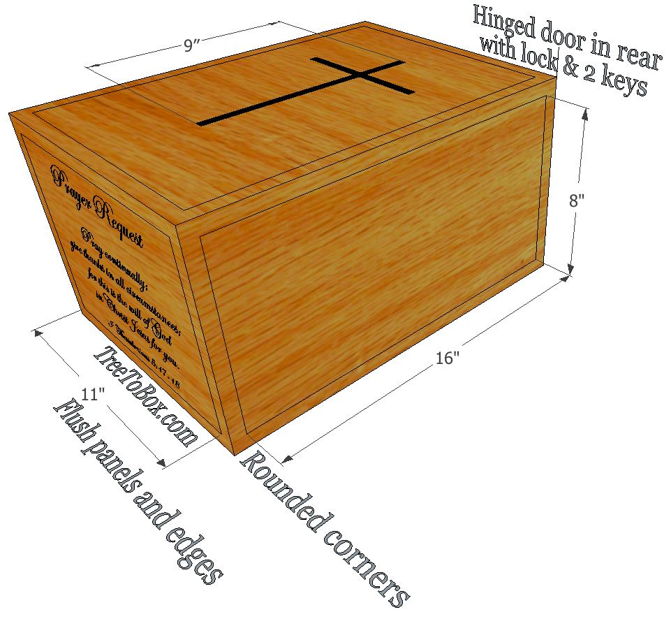 Wooden Prayer box - TreeToBox