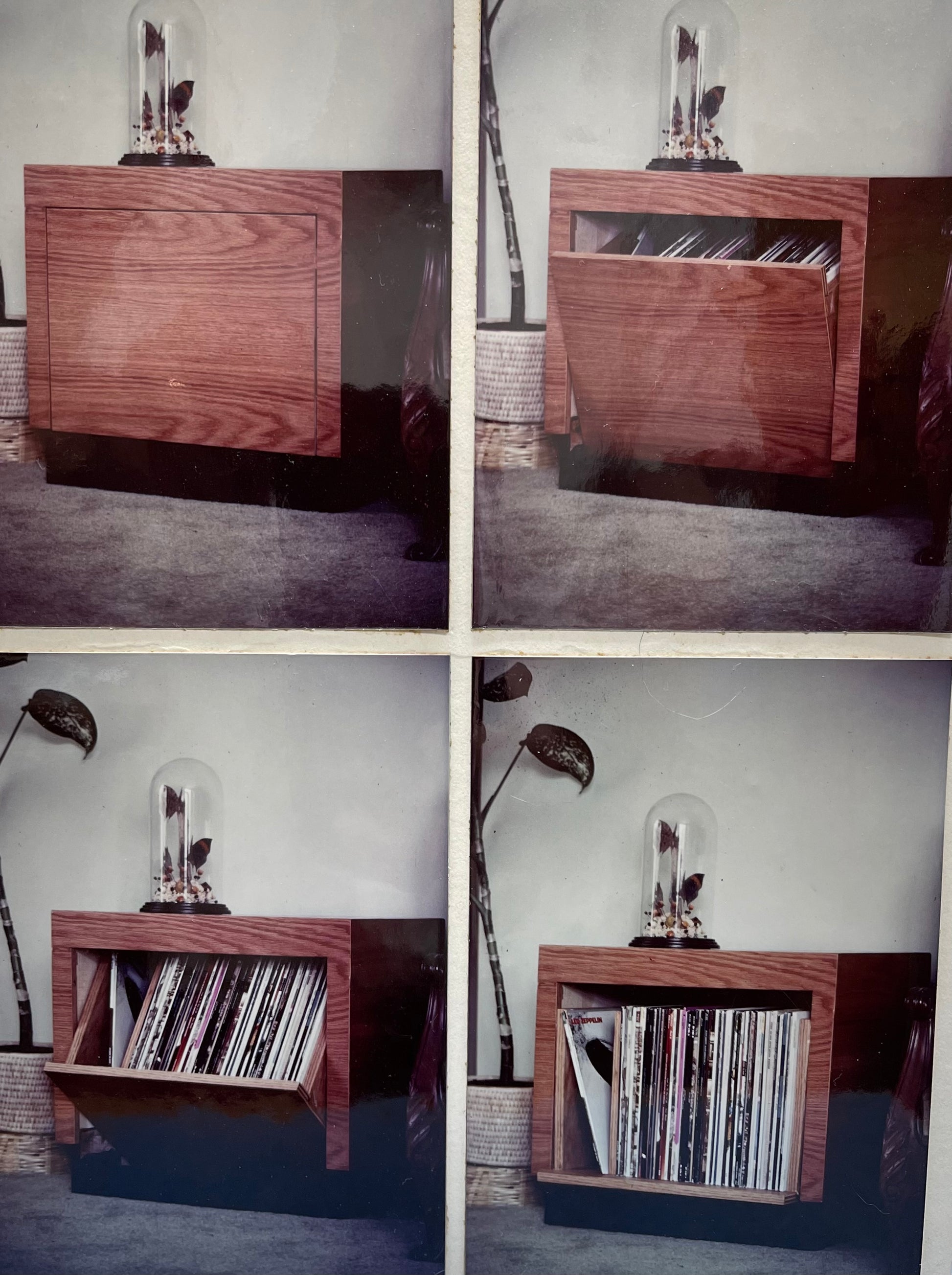 Revolving vinyl record album cabinet<p><h5><span style="color: #2b00ff;">(Base price shown) - TreeToBox