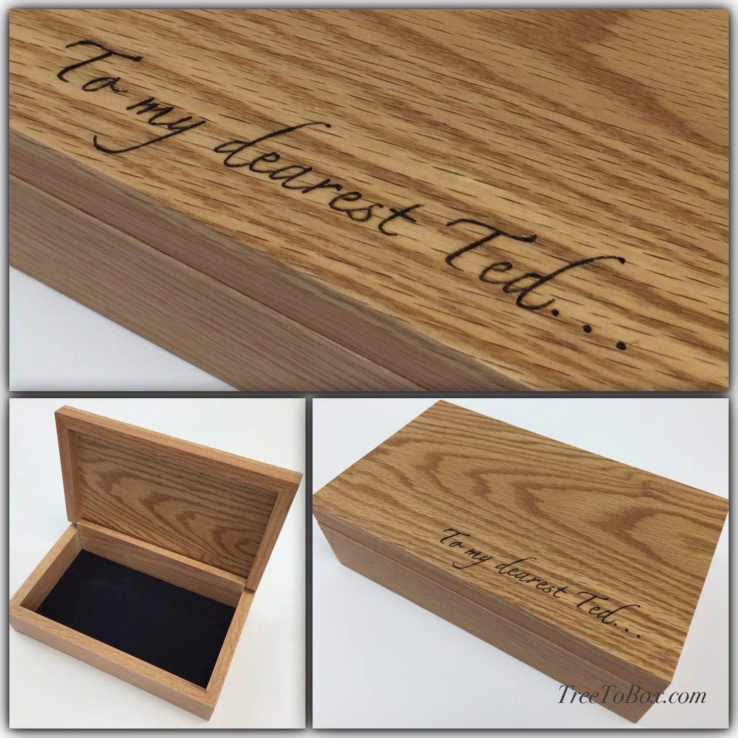Oak box 8.5x4.5x2 - TreeToBox