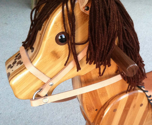 Wooden Rocking Horse in Beech, Bamboo and Black Walnut - TreeToBox