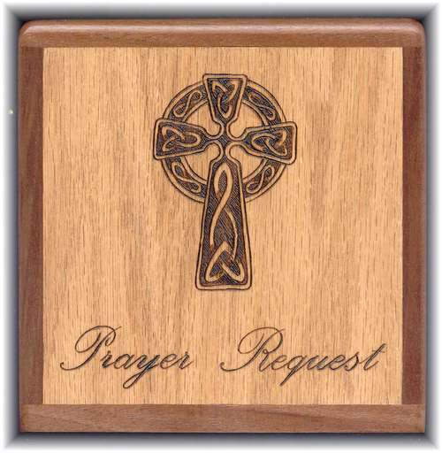 Prayer Requests box With Celtic cross - TreeToBox