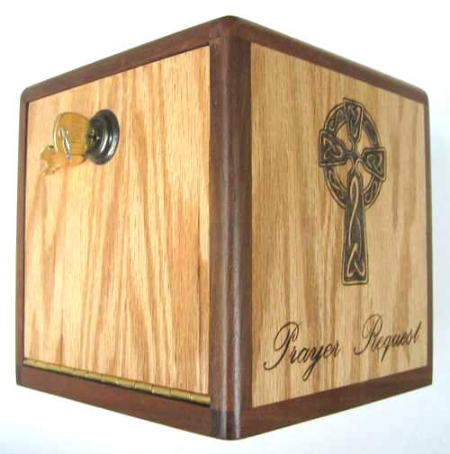 Prayer Requests box With Celtic cross - TreeToBox