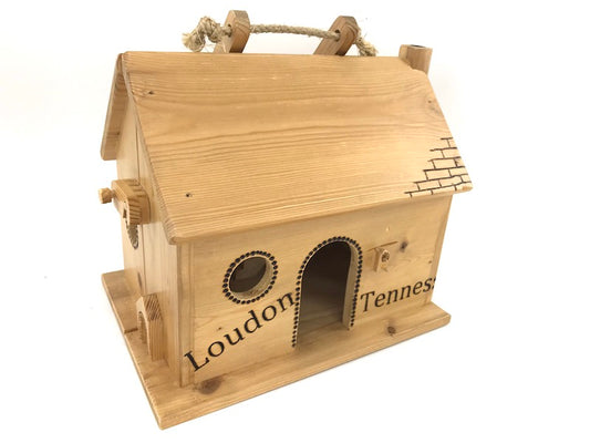 Wooden doll house with City State Puzzle blocks - TreeToBox