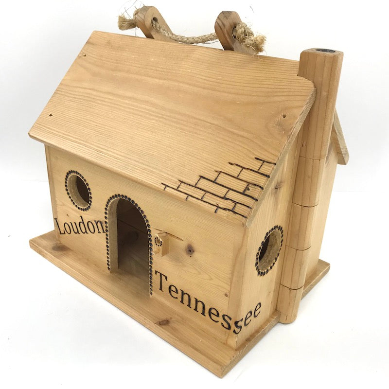 Wooden doll house with City State Puzzle blocks - TreeToBox