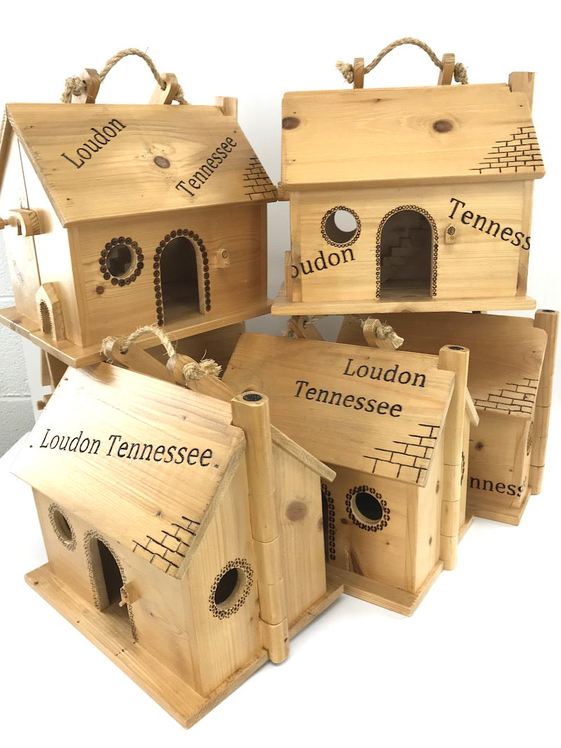 Wooden doll house with City State Puzzle blocks - TreeToBox