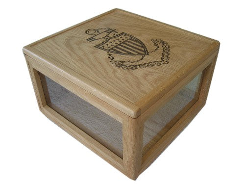 Wooden Coast Guard Chief Hat Box