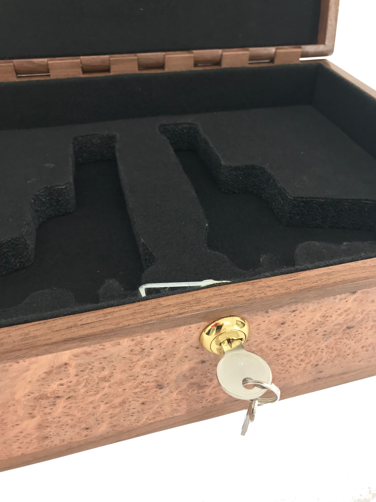 Wooden Gun box Custom Inlaid and woodburned - TreeToBox