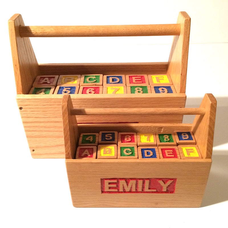 Custom wooden ABC blocks & box - TreeToBox