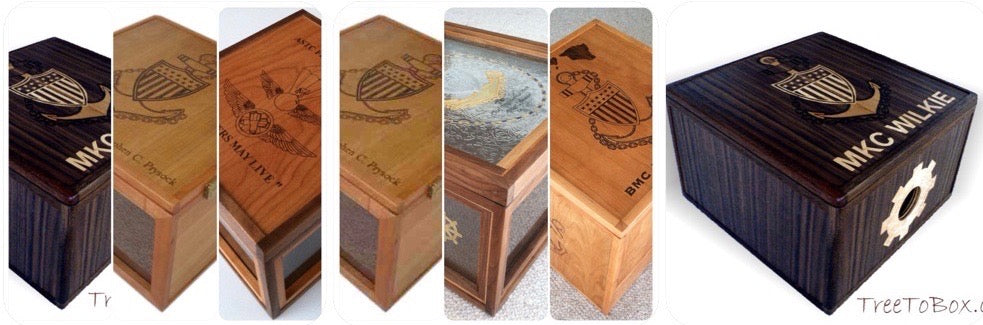 USCG Wooden Hat Box - TreeToBox