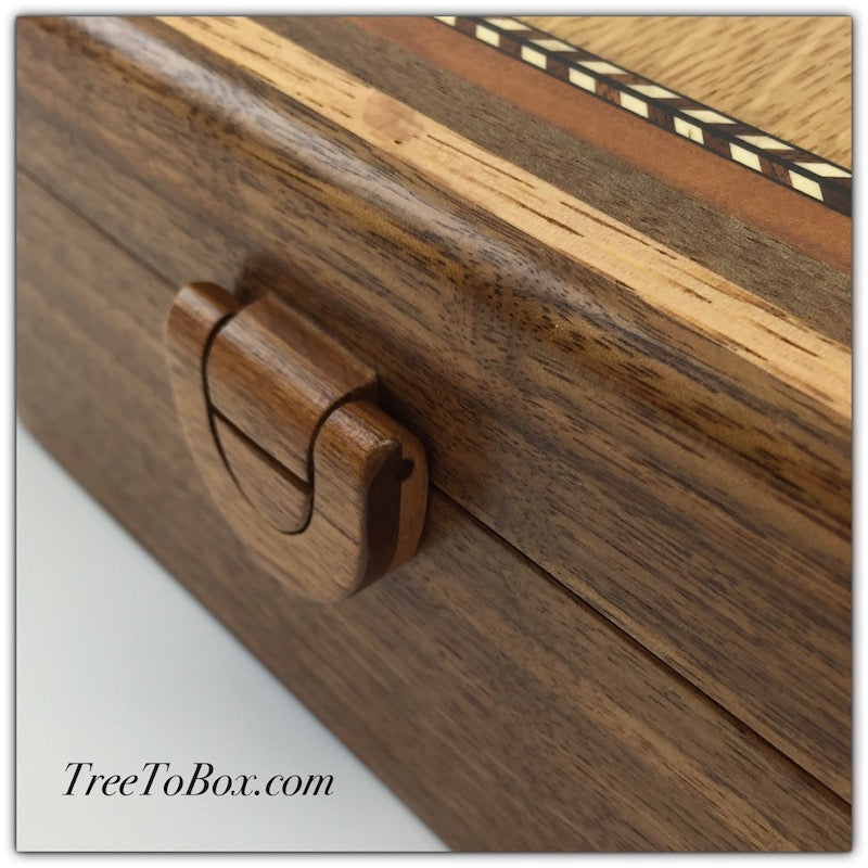 Custom wooden box wooden latch - treetobox