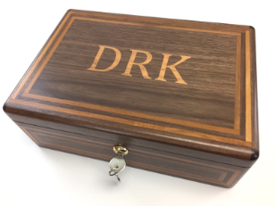 Wooden Gun box Custom Inlaid and woodburned - TreeToBox