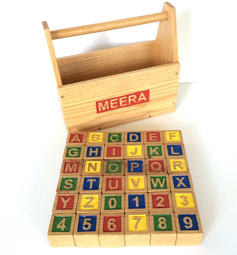 Custom wooden ABC blocks & box - TreeToBox