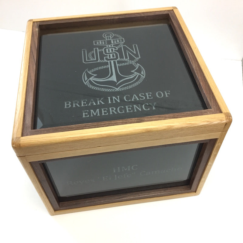 Wooden Military Hat Box - TreeToBox