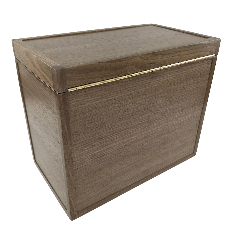 Wooden keepsake box with drawer