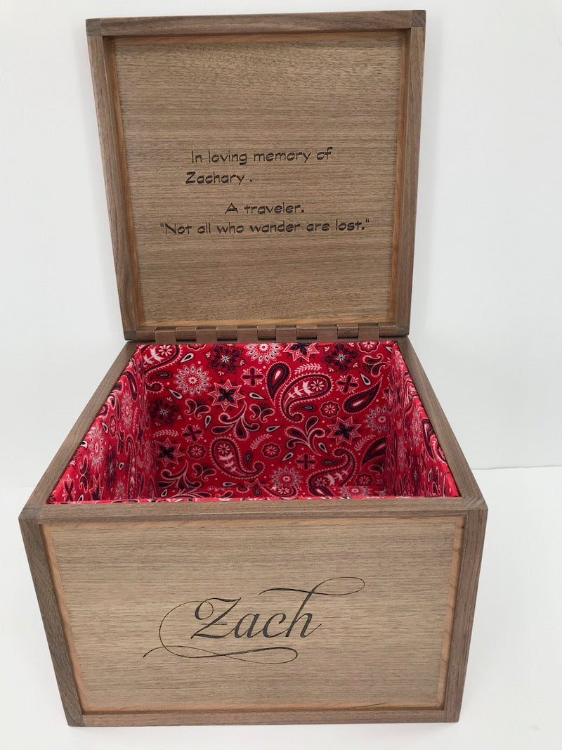 Custom wooden memory box