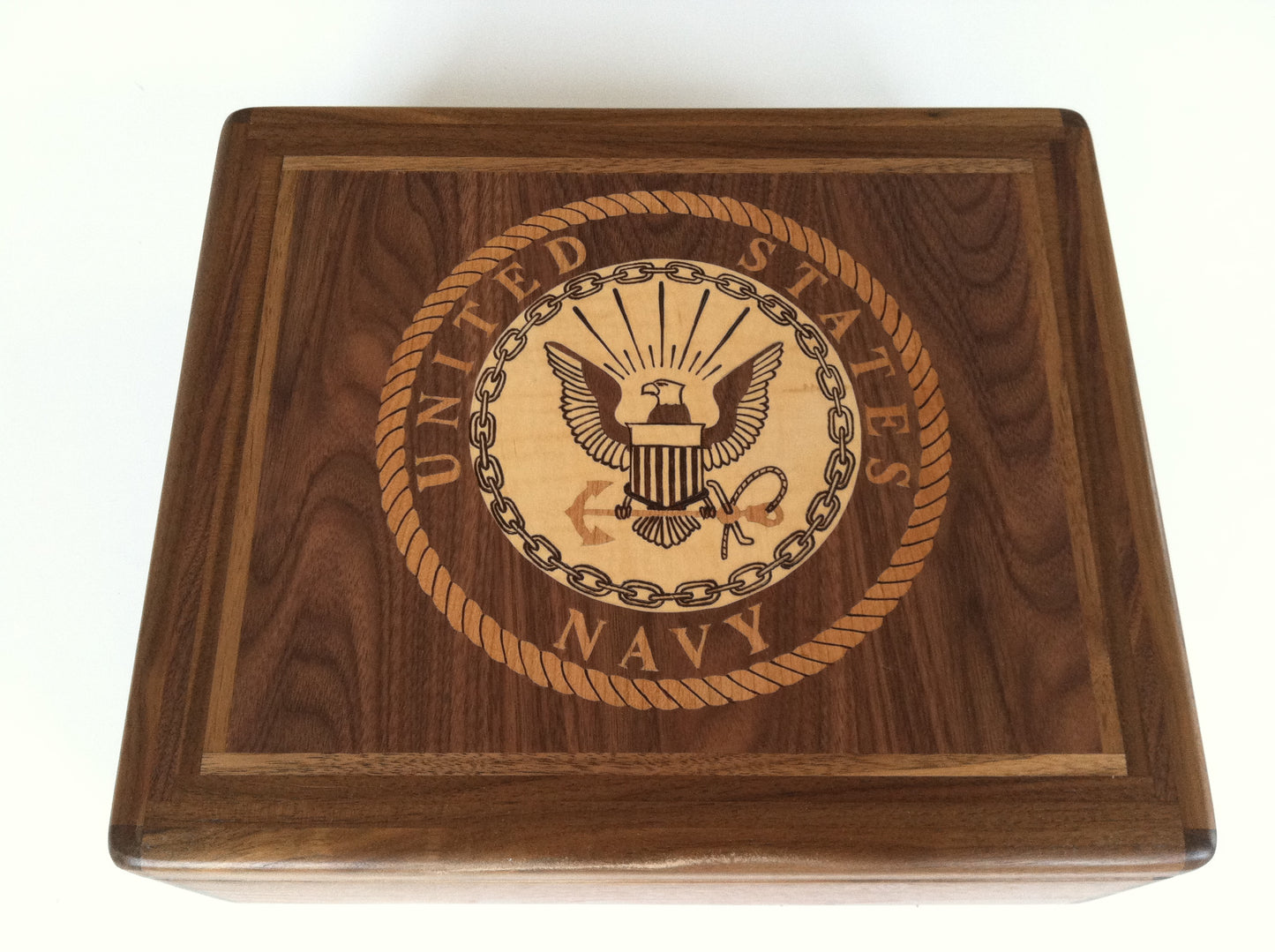 Wooden Gun box Custom Inlaid and woodburned - TreeToBox