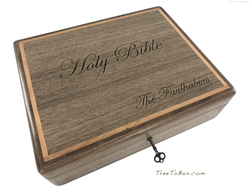 Custom wooden Bible box - TreeToBox