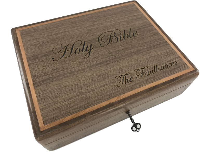 Custom wooden Bible box - TreeToBox