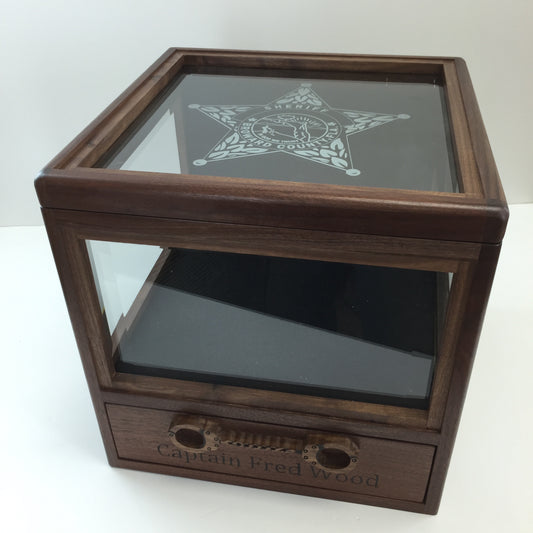 Wooden Sheriff Hat Box - TreeToBox