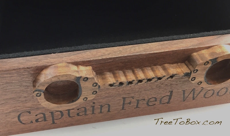 Wooden Sheriff Hat Box - TreeToBox