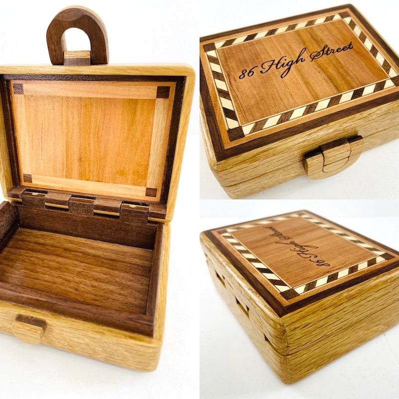 EXISTING Wooden Box with Hinged Lid, Wood Storage Algeria