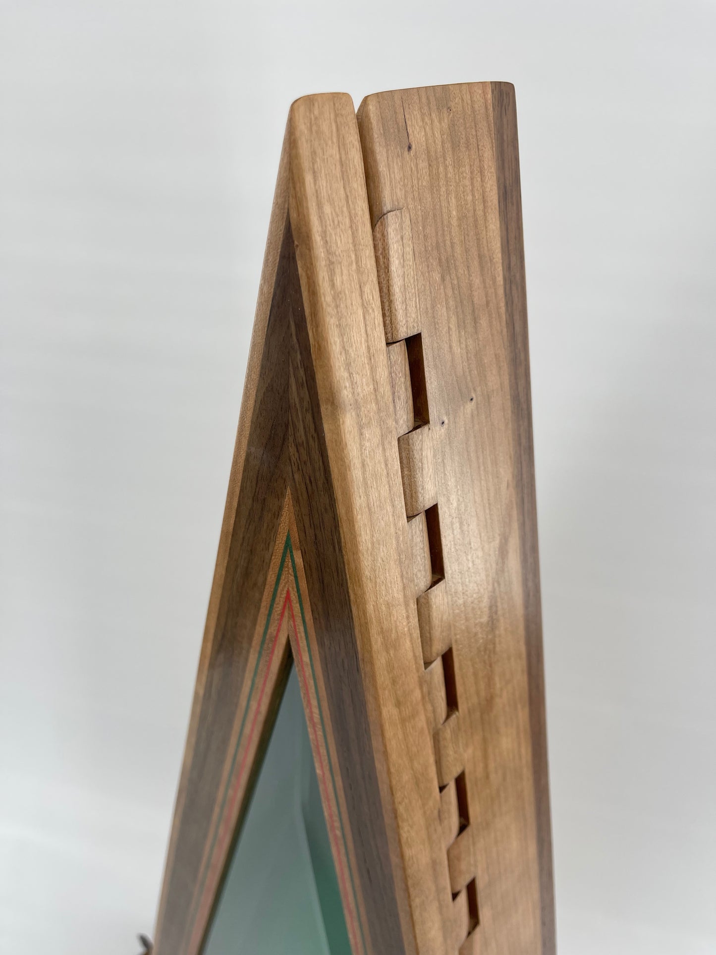 Wooden Triangle Display Cabinet - TreeToBox