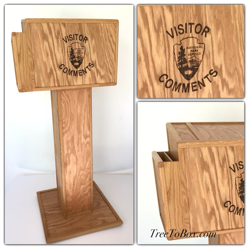 Visitor Comment box with pedestal - TreeToBox