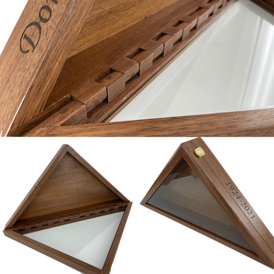 Custom Wooden Flag Display case - TreeToBox