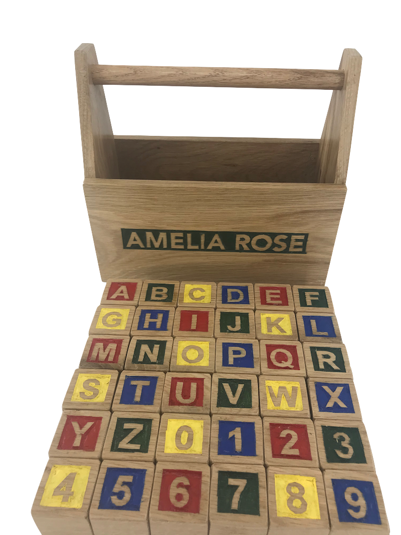 Custom Personalized Wooden ABC blocks - TreeToBox