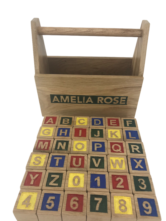 Custom Personalized Wooden ABC blocks - TreeToBox