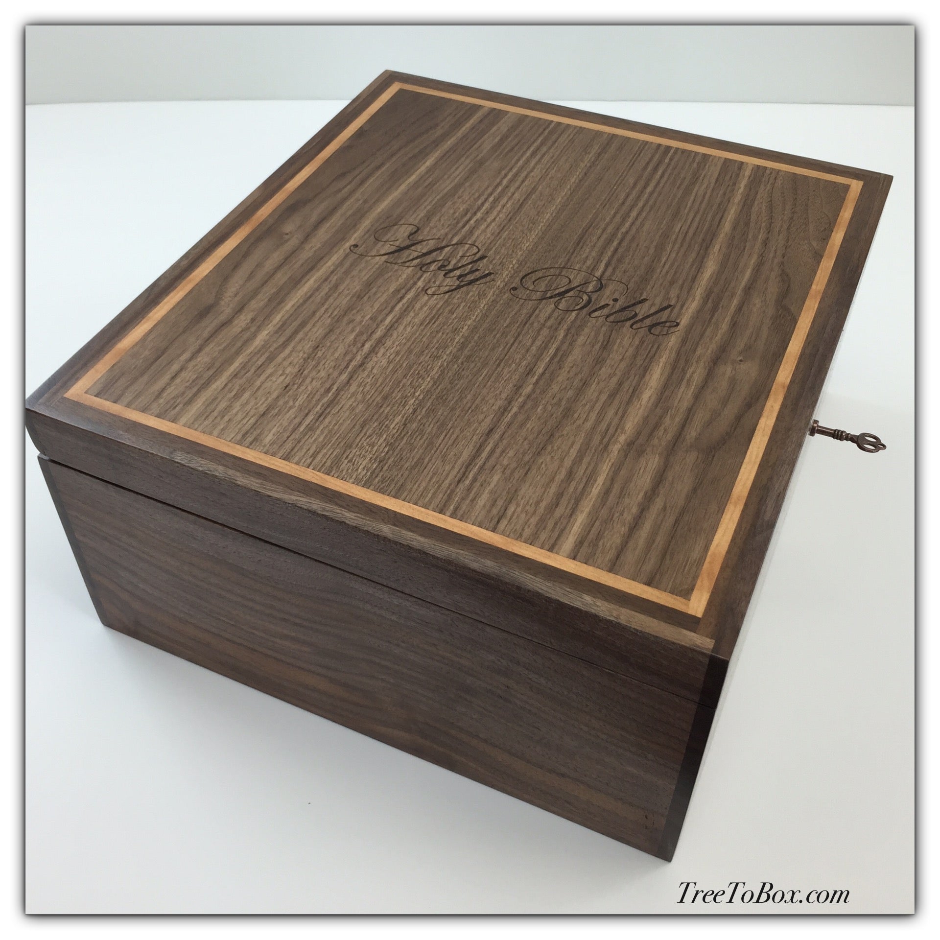 Custom wooden Bible box - TreeToBox