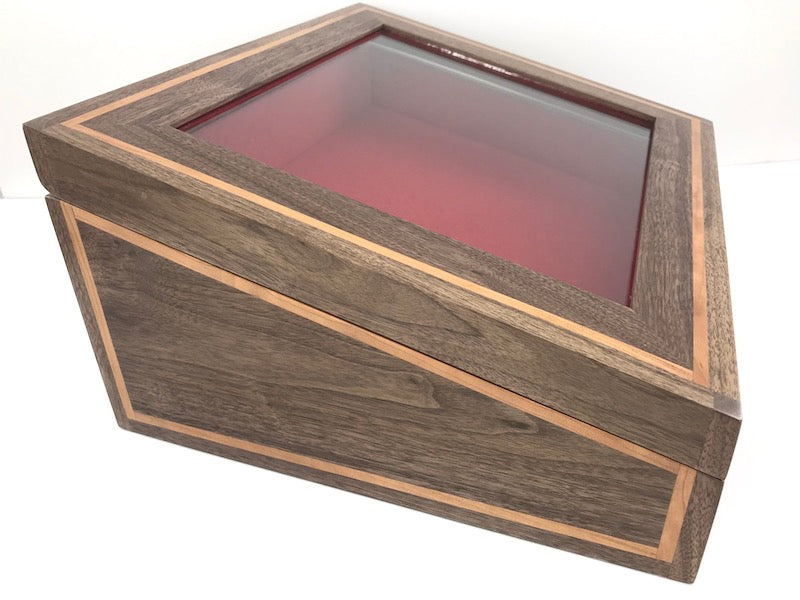 Custom Slanted Wooden Display case