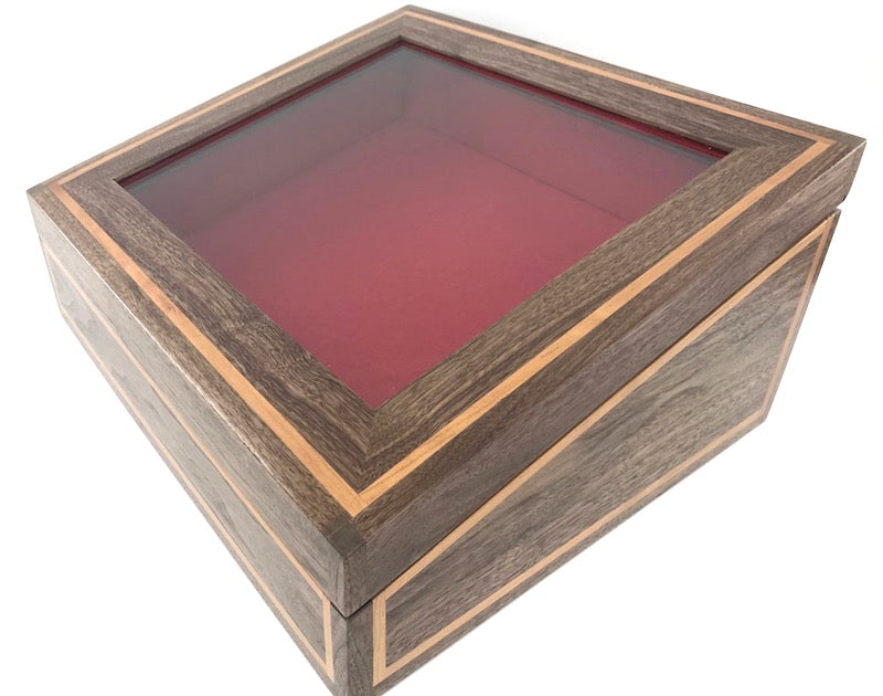 Custom Slanted Wooden Display case