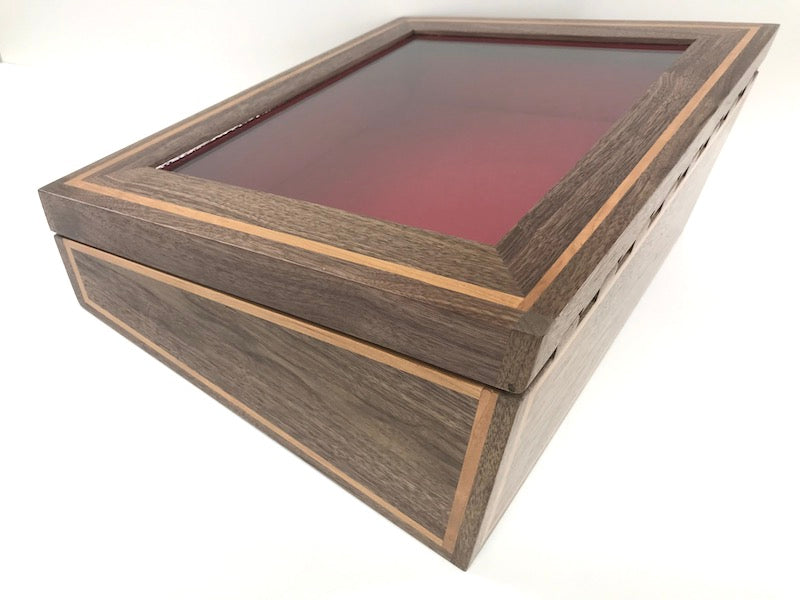 Custom Slanted Wooden Display case