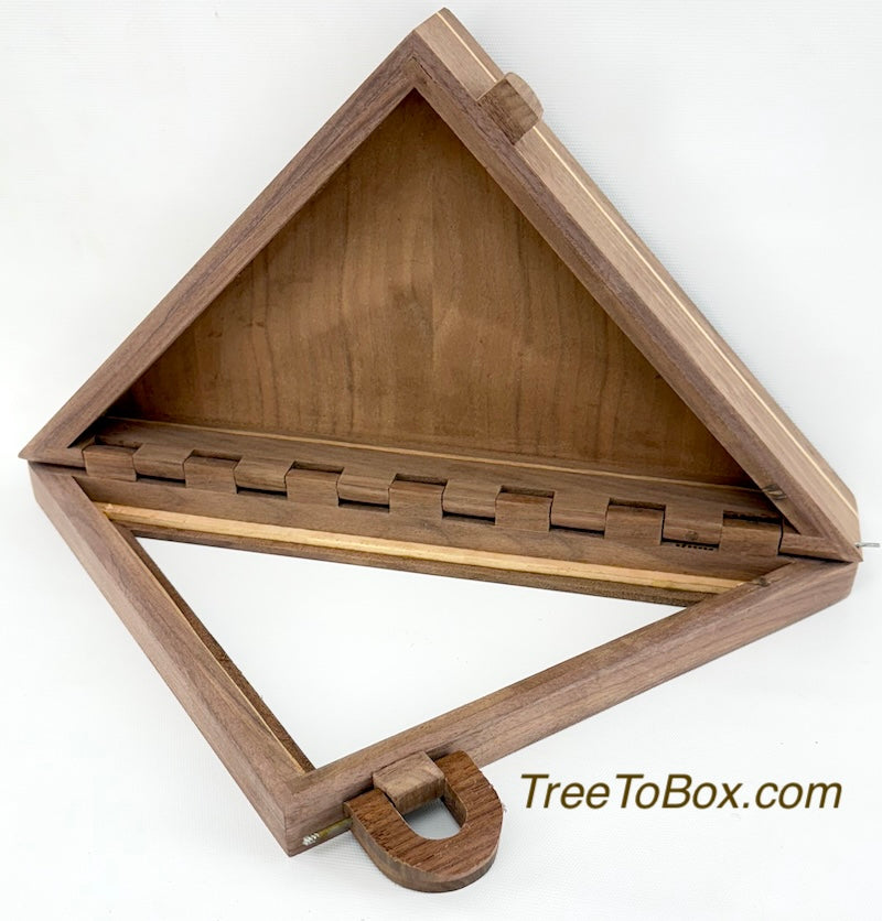 Available Now Flag display box with wooden hinge