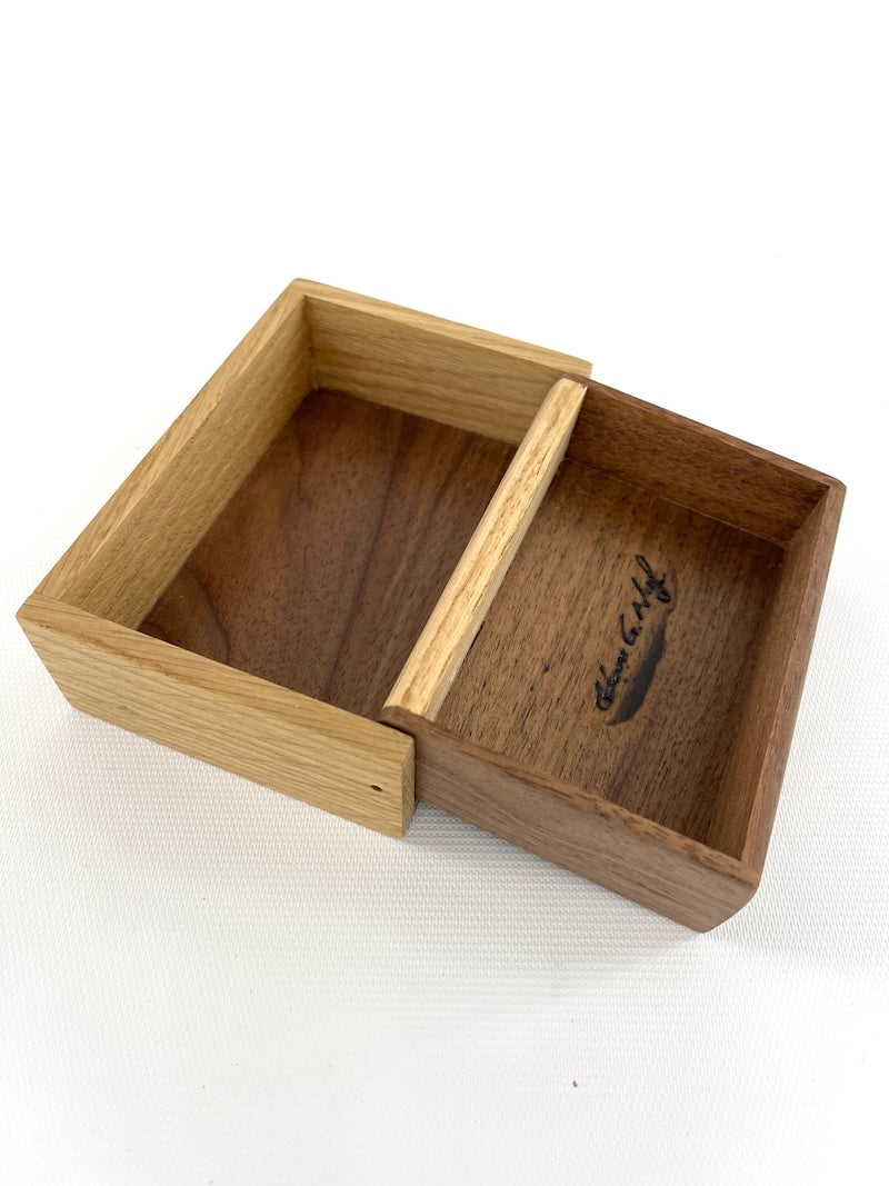 Available now Small wooden box with woodburned cross - TreeToBox