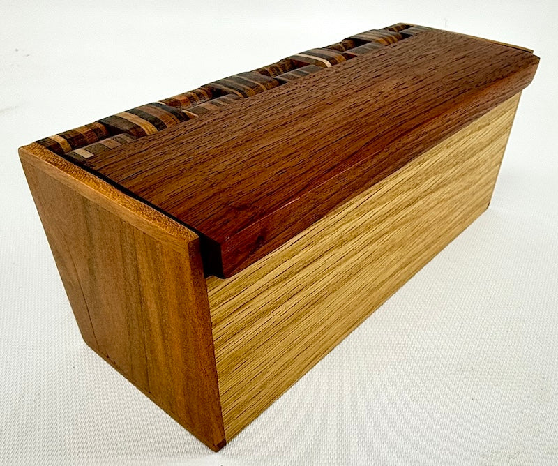 Available now small double spline wooden hinged box (ships in 1-2 weeks)