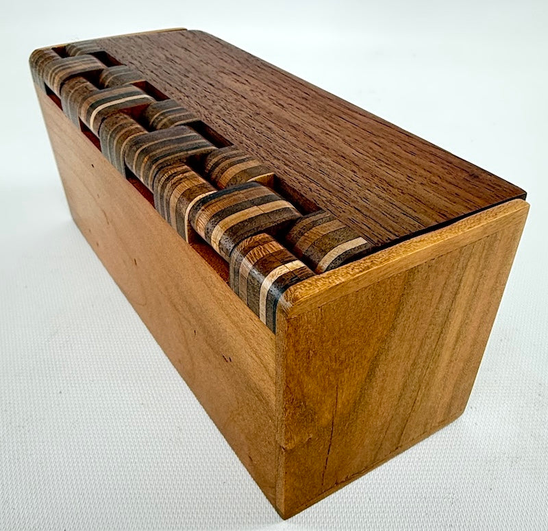 Available now small double spline wooden hinged box (ships in 1-2 weeks)