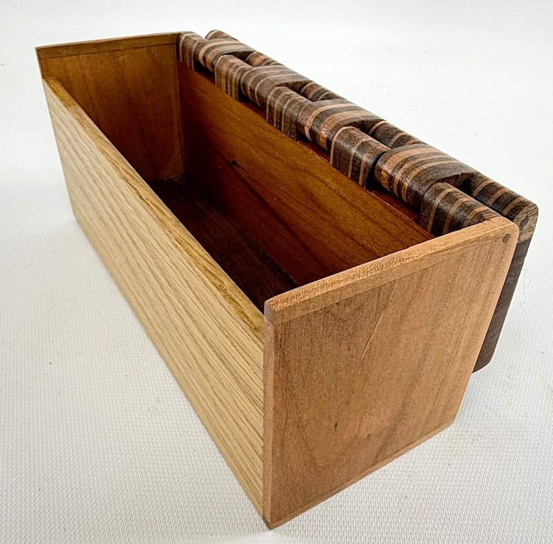 Available now small double spline wooden hinged box (ships in 1-2 weeks)