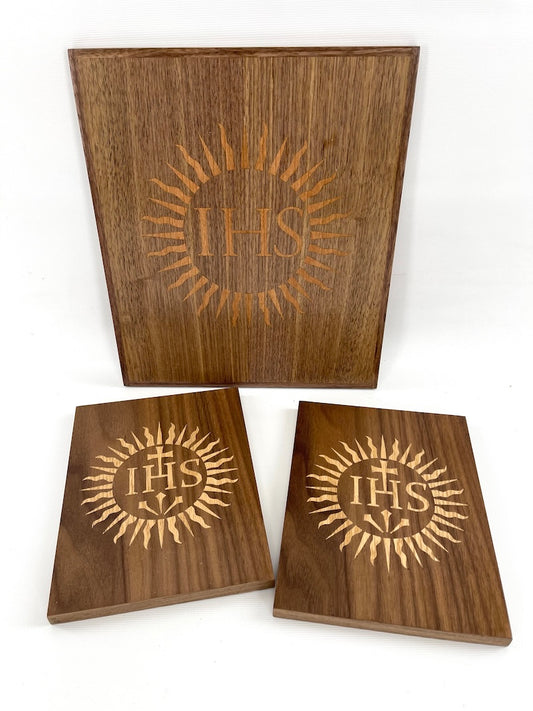 Available now Inlaid IHS Sunburst cross - TreeToBox