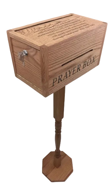 Wooden Prayer box with spindle stand - TreeToBox