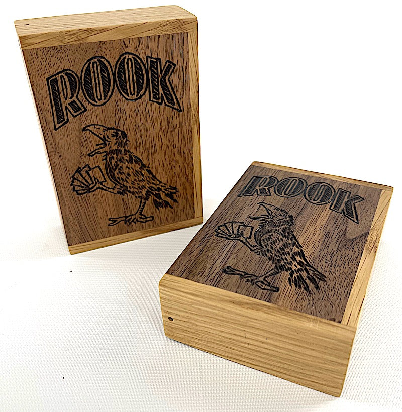 Available now wooden Rook card box - TreeToBox